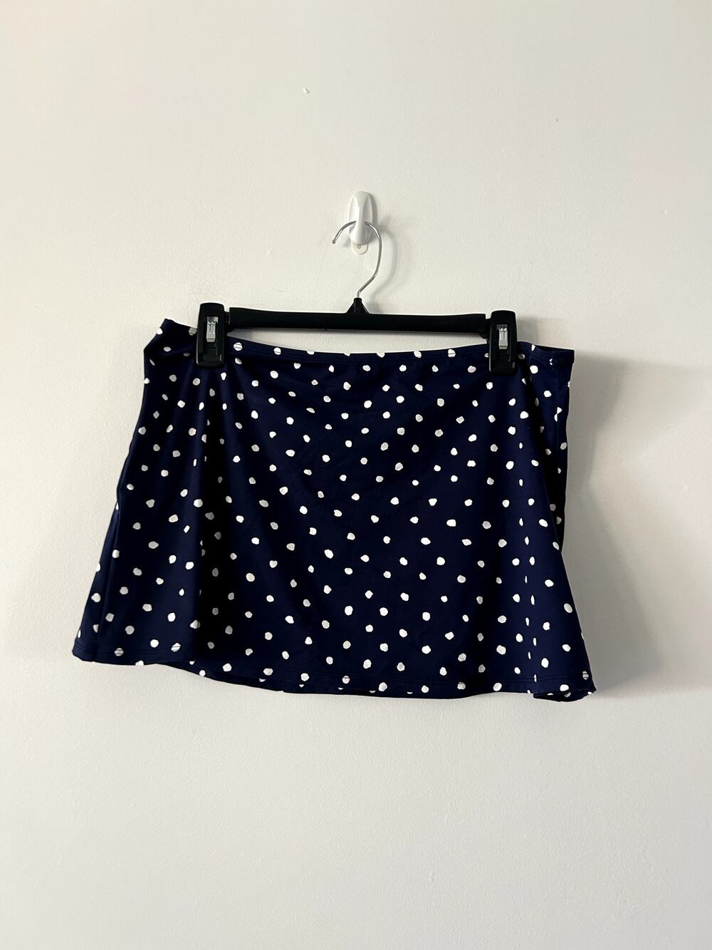 Tommy Bahama Blue White Polka Dot Mini Swim Coverup Skirt Size M